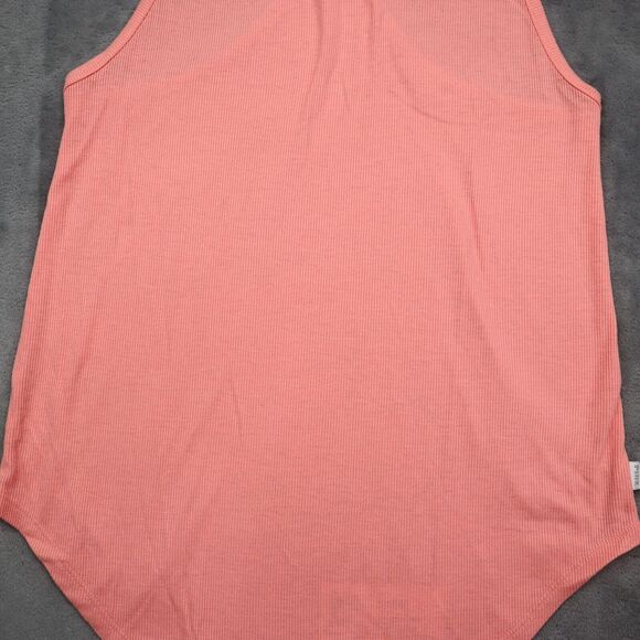 Pink Victoria Secret Shirt Womens M Pink Razor Back Scoop Neck Knit Stretch Tee - Picture 9 of 15